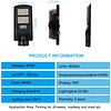 Farola solar de 200 W para exteriores, 300 LED, lámpara de c