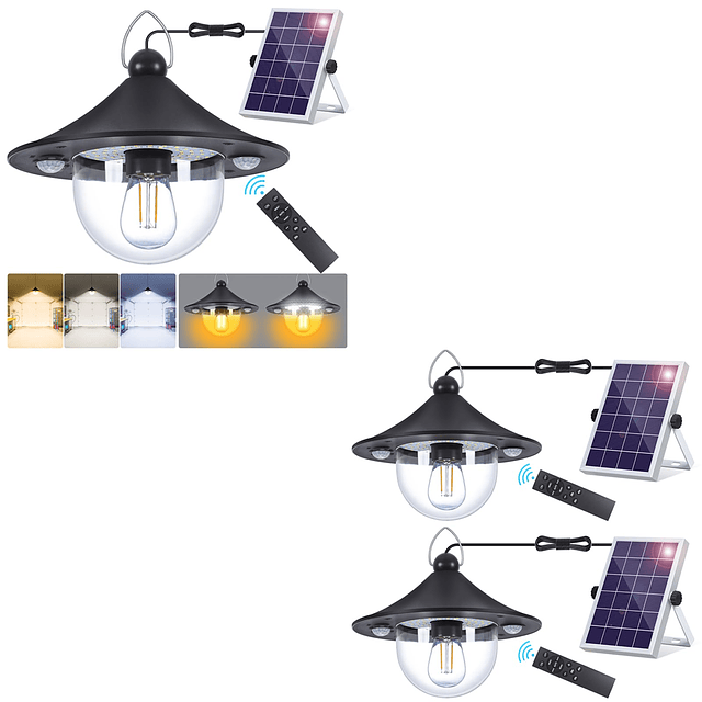 Ropelux Luz solar para cobertizo de interior y exterior con