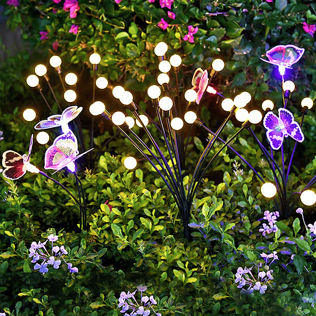 Luces de luciérnaga con energía solar al aire libre, paquete