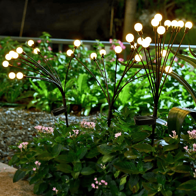 Luces de luciérnaga con energía solar al aire libre, paquete