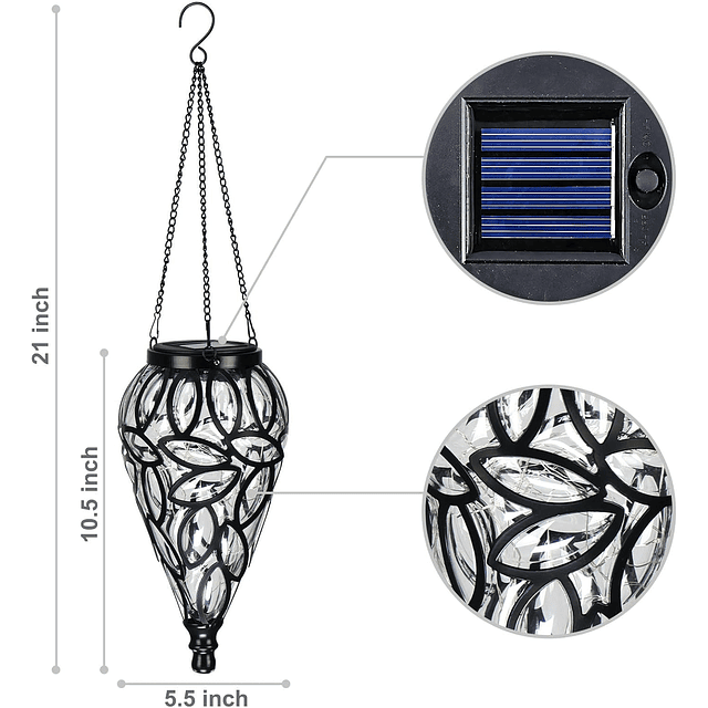 Linterna Solar Colgante Luces para Exteriores Linternas Sola