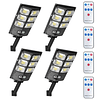 252 LED Luz de calle solar Control remoto al aire libre Luz