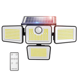 Luces solares al aire libre 413 LED 3000LM Sensor de movimie