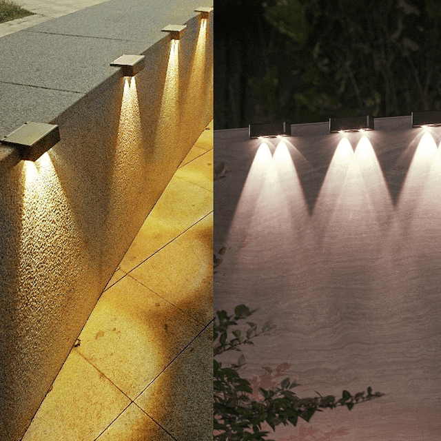 Luces solares para cubierta al aire libre, paquete de 4 luce