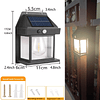 Luces solares de pared para exteriores, paquete de 2 aplique