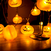 Guirnalda de Luces LED para Halloween, Luces de Calabaza 3D,