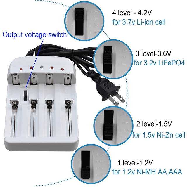 Shockli Batería solar recargable AA de 3,2 V con cargador Li