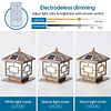 Luces solares de columna para exteriores, sensor de lámpara