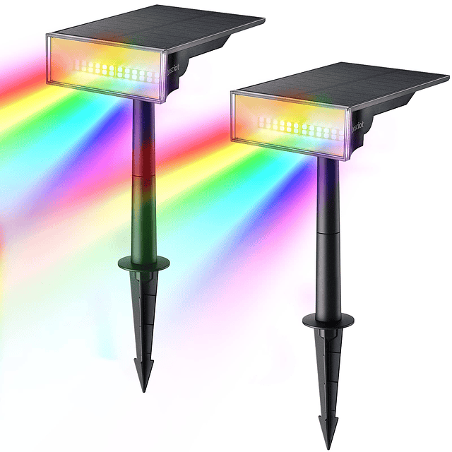 Foco Solar para Exteriores, Impermeable, Multicolor, Luces S