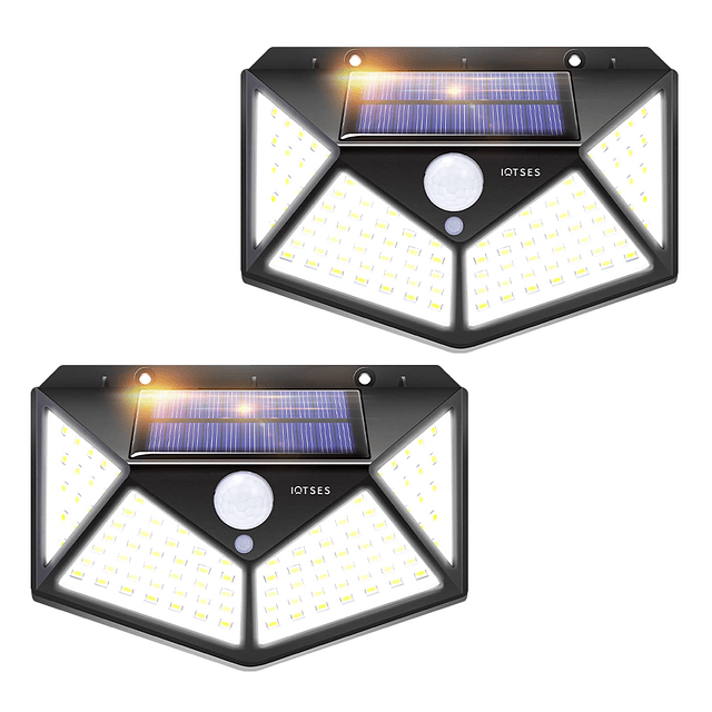 Luces solares al aire libre IOTSES 100 LED 270° gran angular