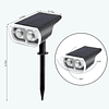 Focos solares para exteriores, 9 modos, 38 LED, focos de pai