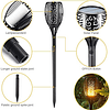Luces solares al aire libre llamas parpadeantes antorchas so