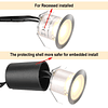 Kits de luces LED empotrables para terraza con carcasa prote