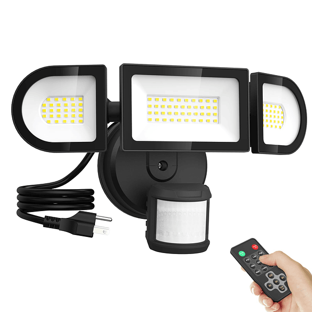 65 W sensor de movimiento luces exteriores enchufables luces