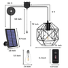 Luces solares colgantes para exteriores, luces solares imper