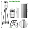 Luces solares al aire libre con soporte para plantas, 1 paqu