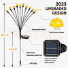 Paquete de 8 luces solares de jardín de 80 LED, setas mejora