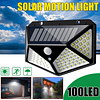 Luces solares para exteriores IP65, impermeables, sensor de