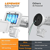 Luz de inundación LED con batería para exteriores, 1500 lm,