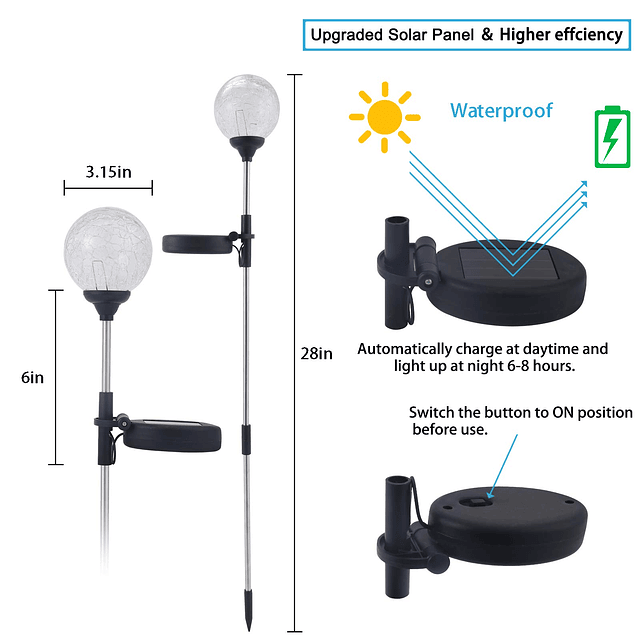 Luces solares para exteriores, luces solares que cambian de