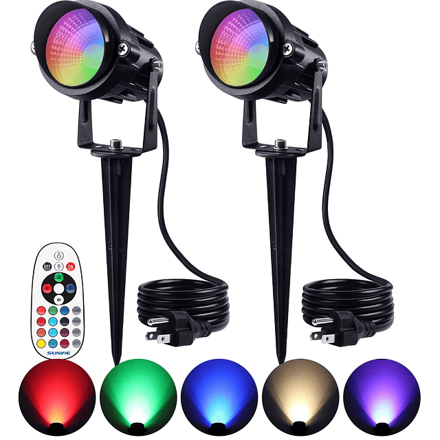 Foco de Halloween para exteriores, 12 W, LED RGB, luces de p