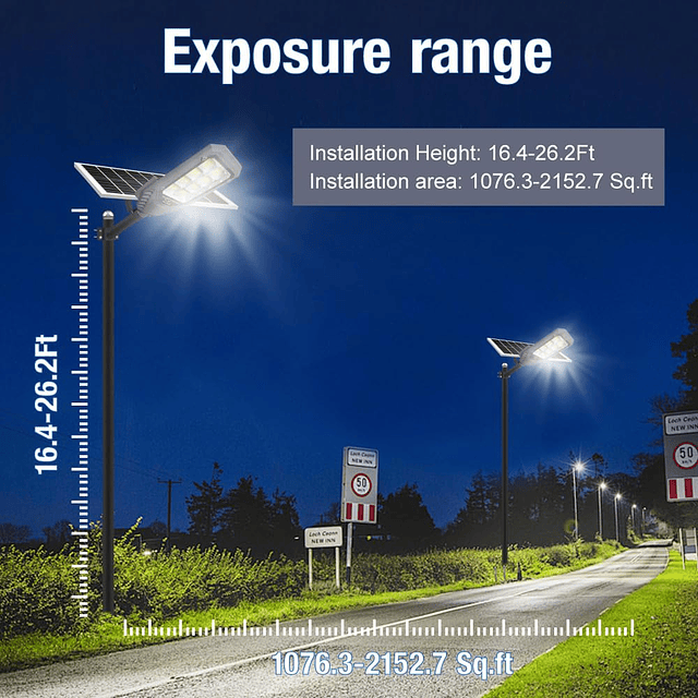 Farolas solares para exteriores, 3200 W, luces de inundación