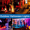 Foco de Halloween para exteriores, 12 W, LED RGB, luces de p