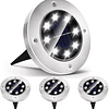 Luces solares para exteriores, luces de disco solares, 8 LED