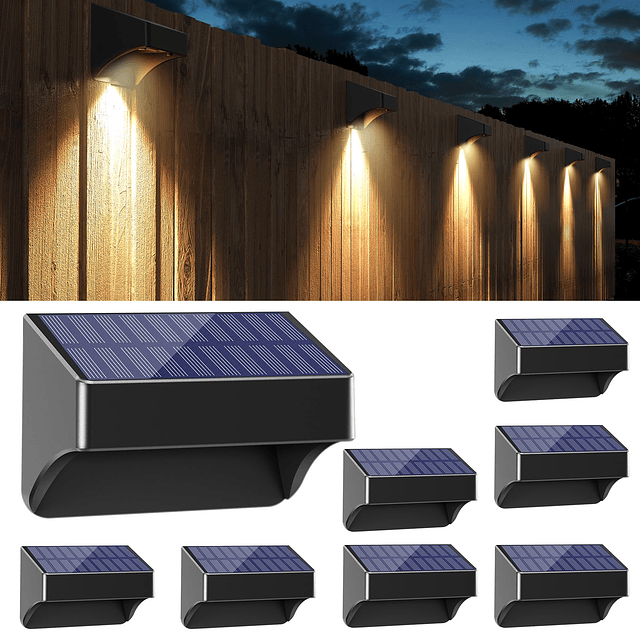 Luces solares para cerca IP65 Luces solares LED impermeables