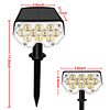 AllNew Focos solares para exteriores, impermeables, 20 LED,