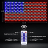 Luz de bandera americana con energía solar 420 LED IP65 impe