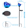 Luces solares de estaca de jardín Bluebird, vidrio soplado a