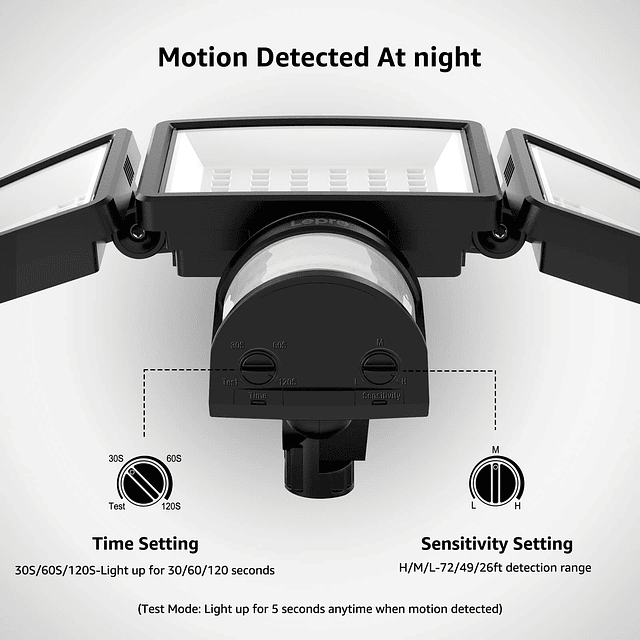 Luces LED de seguridad para exteriores con sensor de movimie