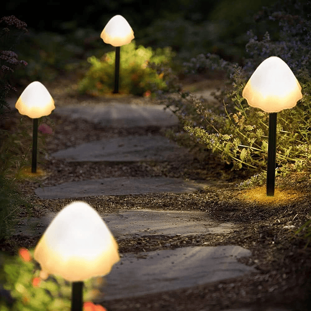 Luces solares de jardín al aire libre Mini luz solar de seta