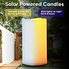 Velas solares grandes para exteriores, impermeables, 4 x 10