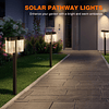 Luces solares para caminos al aire libre, paquete de 4 luces