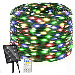 Luces solares navideñas para exteriores, impermeables, 640 L