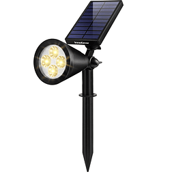 Luz solar para asta de bandera, luces solares para exteriore