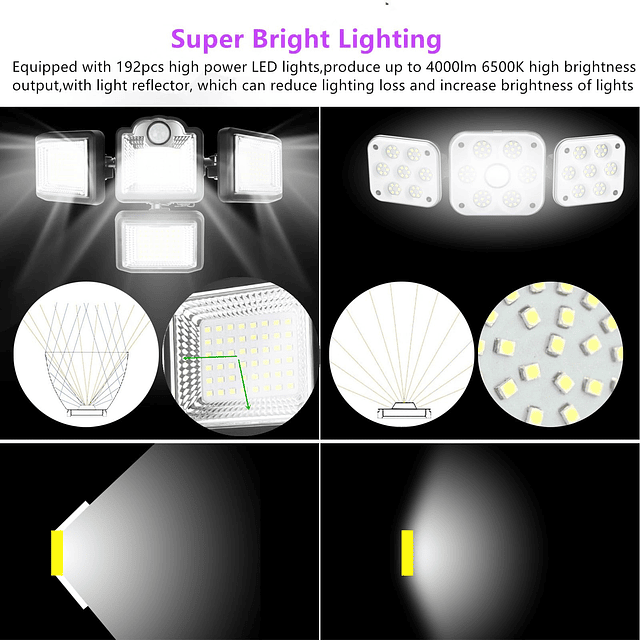 Luz solar con sensor de movimiento para exteriores: Luces so