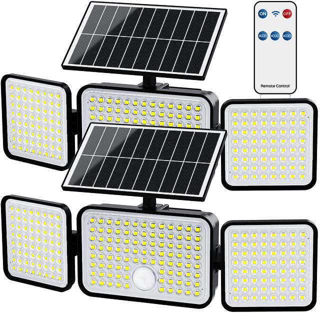 Luces solares para exteriores 223 LED con sensor de movimien