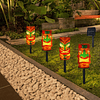 4 piezas Tiki decoración de luz solar impermeable estatuas T