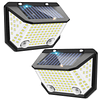 Kasonic Luces solares para exteriores, 122 LED, luces con se