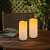 Velas solares para exteriores, velas impermeables con energí