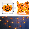 Luces de Calabaza de Halloween 2 Paquetes de 13.5 pies 40 LE