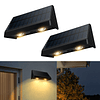 Luces solares para valla al aire libre, paquete de 2 luces s