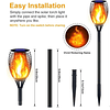 Flame Luces solares al aire libre impermeables solares Tiki