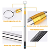 Postes de luz de cadena Paquete de 4 para exterior Impermeab