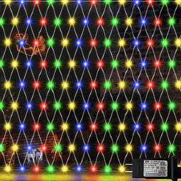 Luces de red coloridas 360 LED Luces de red navideñas para e