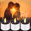 6 velas solares de té parpadeantes sin llama, velas LED parp