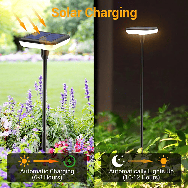 Luces solares para jardín al aire libre, paquete de 4 luces